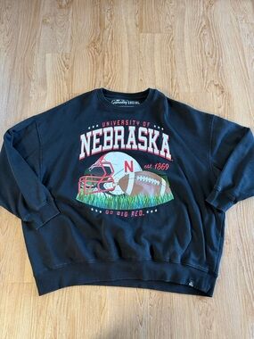 University of Nebraska Black Crewneck Sweatshirt - GO BIG RED